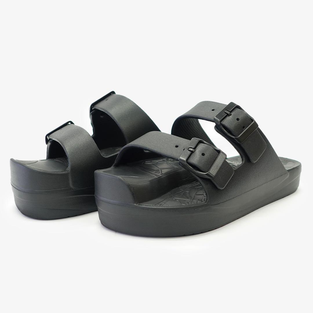 即購入可！ラクバキ racbaki イージーサンダル ラップ ブラック Lサイズ イージーサンダル ラップ ブラック | Racbaki