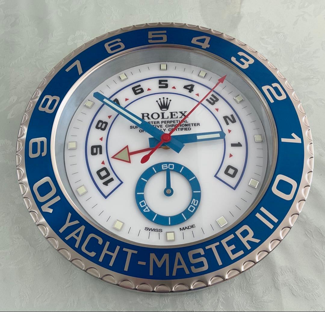 新品未使用　ロレックス　ヨットマスターll　壁掛け時計 ロレックス ヨットマスター 42 226627 ブラック メンズ 時計 【未使用