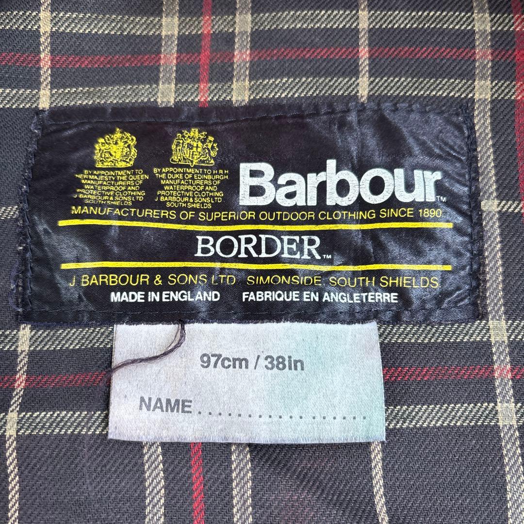 侘*ド様 Barbour ボーダー 2ワラント 80s グリーン - メルカリ