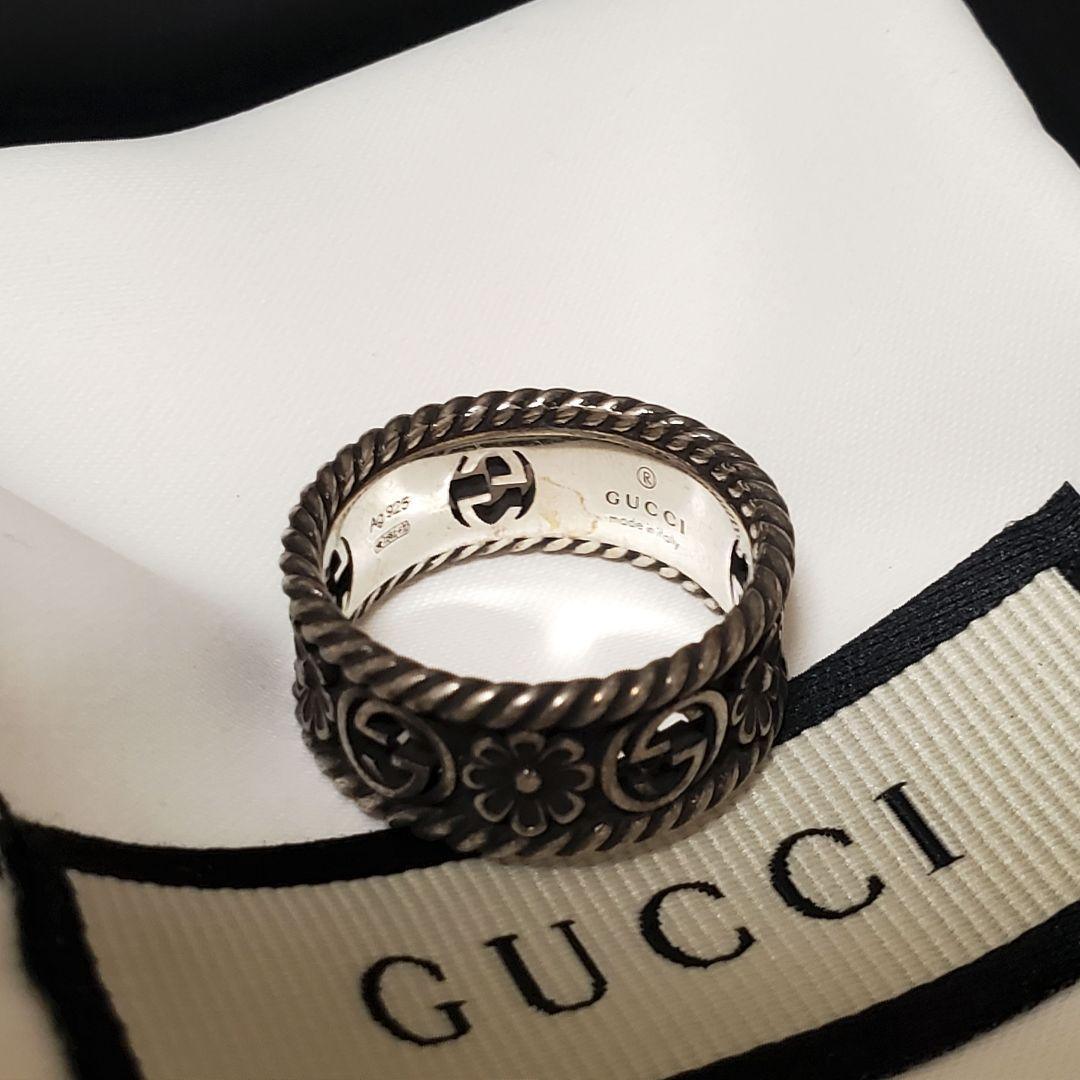 GUCCI * 12号 花柄 インターロッキングG フラワーリング - メルカリ