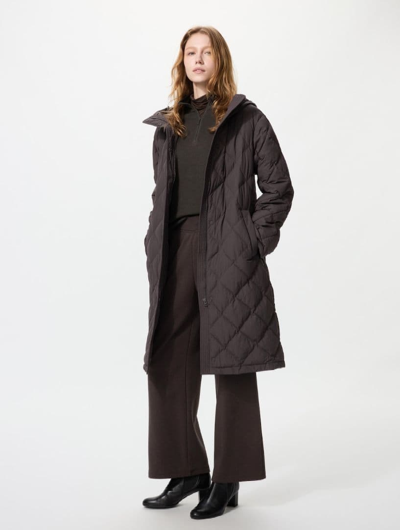 ユニクロ 今季新作 パフテックロングコートリラックスフィット L ブラック ユニクロ公式 | パフテックロングコートリラックスフィット