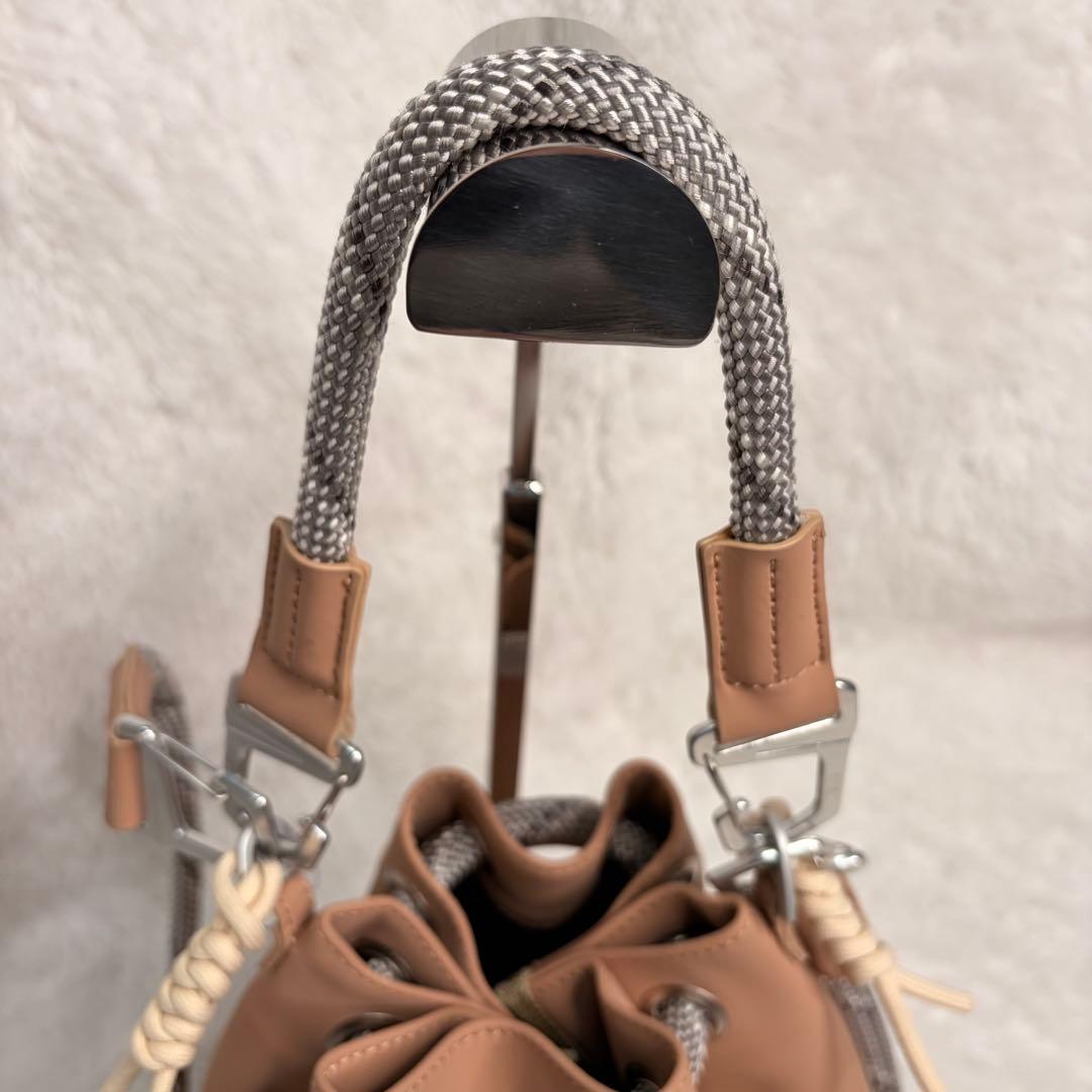 F/CEエフシーイー テックレザー 撥水加工ドローストリングバッグ