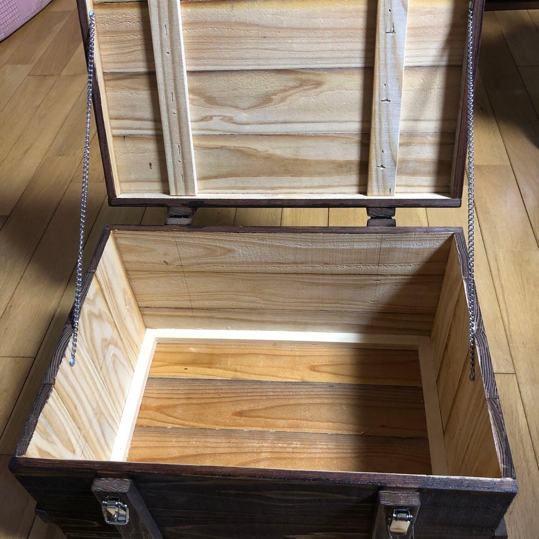 スーパーカブ、ハンターカブなどに！木製ボックス ダークブラウン(リア