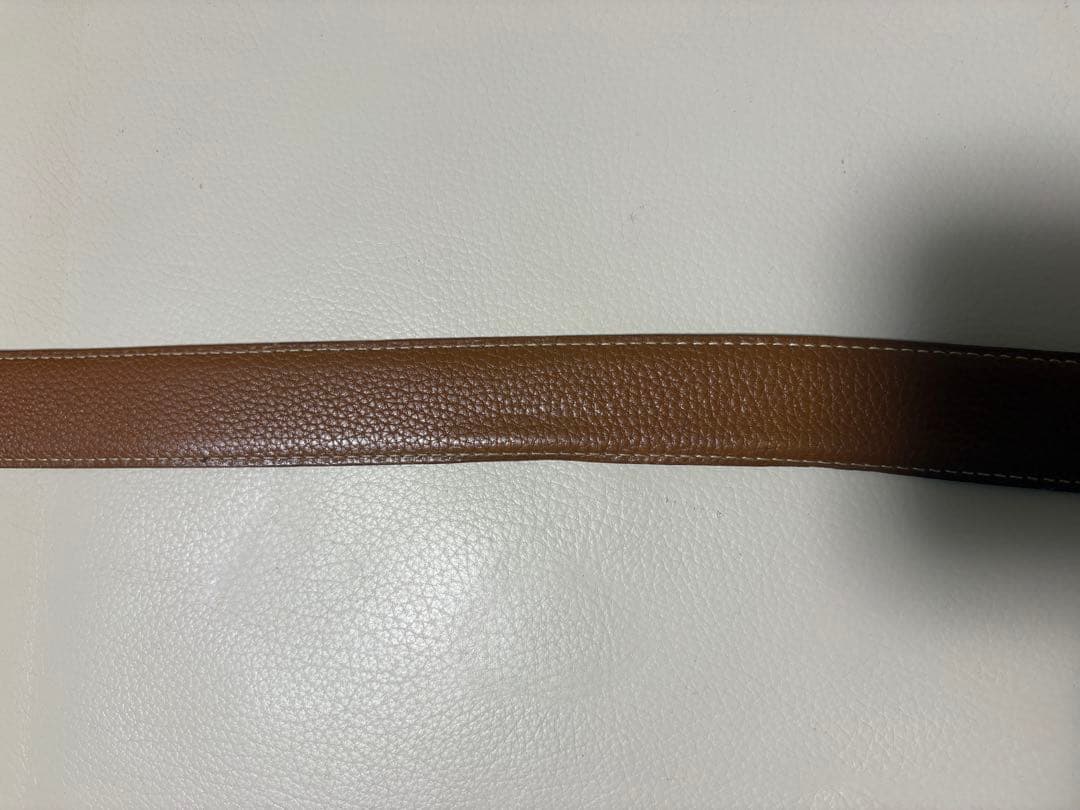 エルメス レザーリバーシブルベルト コンスタンス 黒/茶 中古 サイズ95