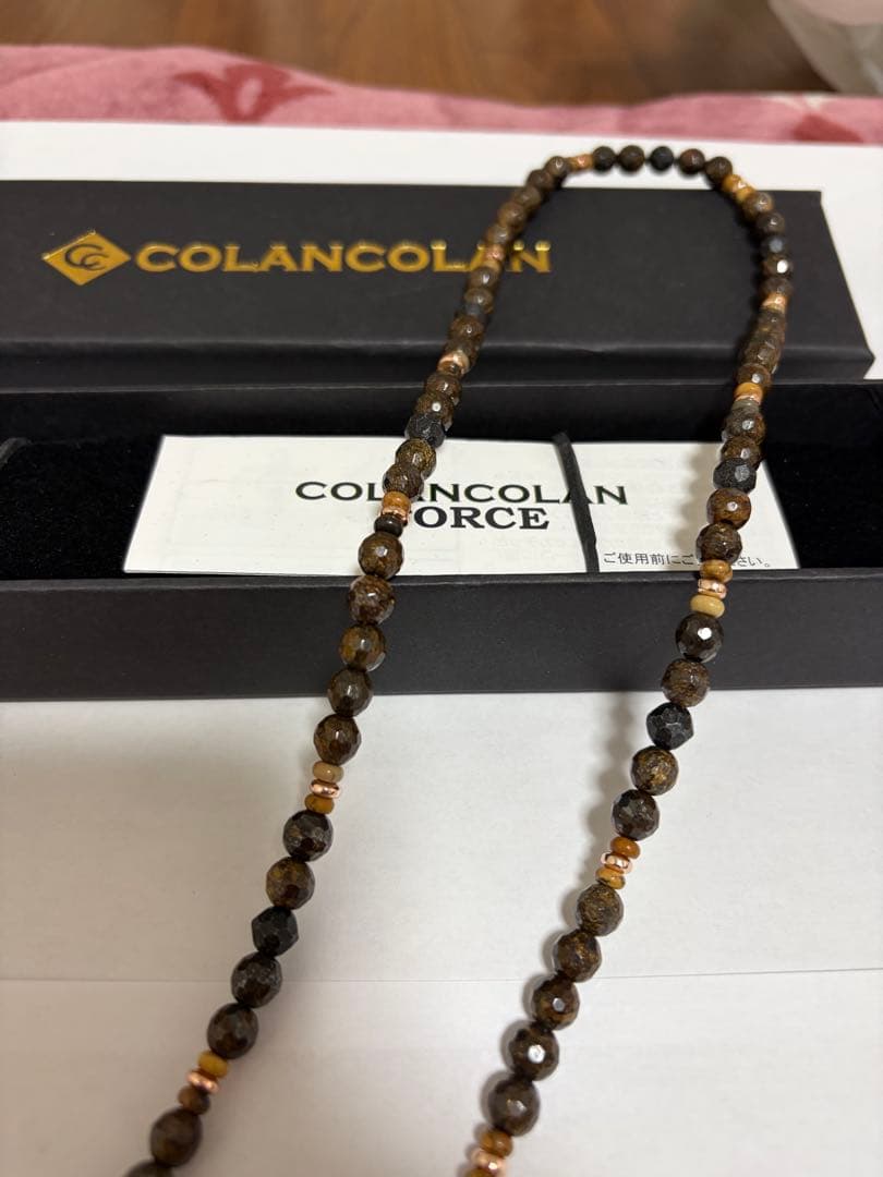 コランコランFORCE5 ブロンザイト.ゴールド.ブラックネックレス6mm www