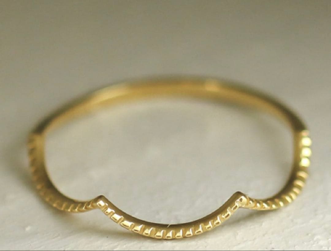 cococaru K10イエローゴールド 極細ミル打ちリング　15号 cococaru K10イエローゴールド 極細ミル打ちリング 15号 - メルカリ