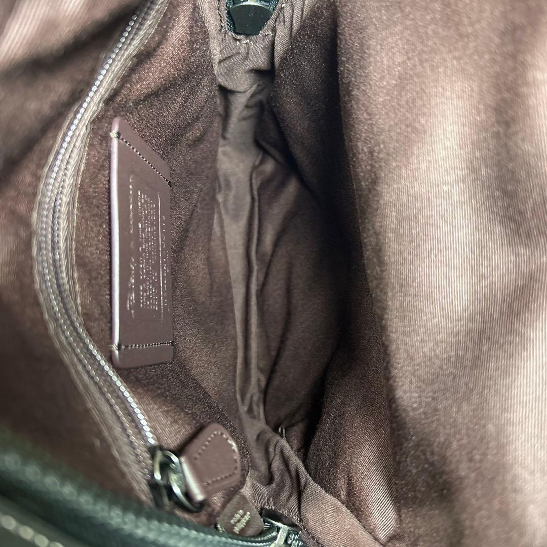 極美品】コーチ トラックパック ボディバッグ Disneyコラボ レザー 黒