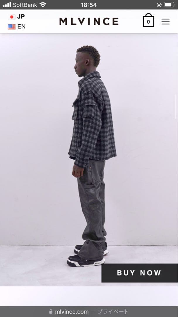 MLVINCE MILITARY CHECK JACKET BLACK Lサイズ