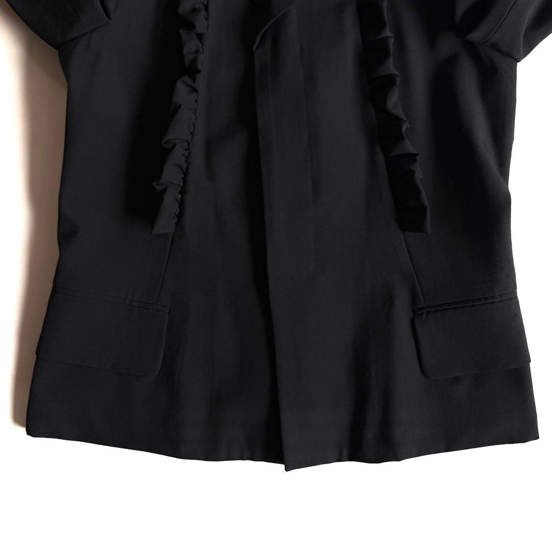 《美品》 コムデギャルソン フリル フライフロント ジャケット ブラック