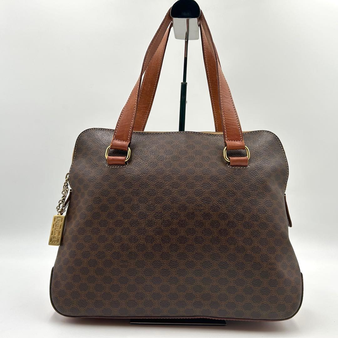 希少✨セリーヌ トートバッグ マカダム PVC レザー 肩掛けの通販はau