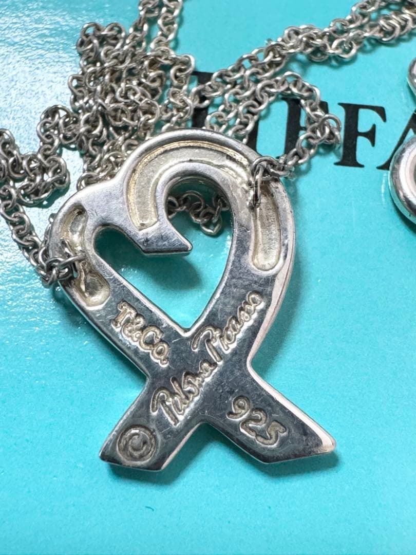 A99 ティファニー ラビングハート 1Pダイヤネックレス 925シルバー