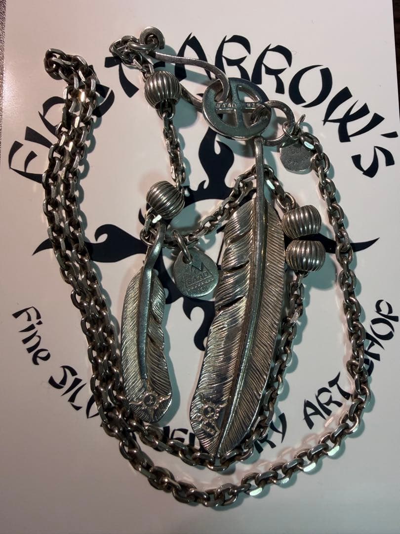 FIRST ARROWS シルバーフェザーネックレスSAADチェーン SAAD FEATHER｜シルバージュエリー＆レザーアイテム｜サード公式通販