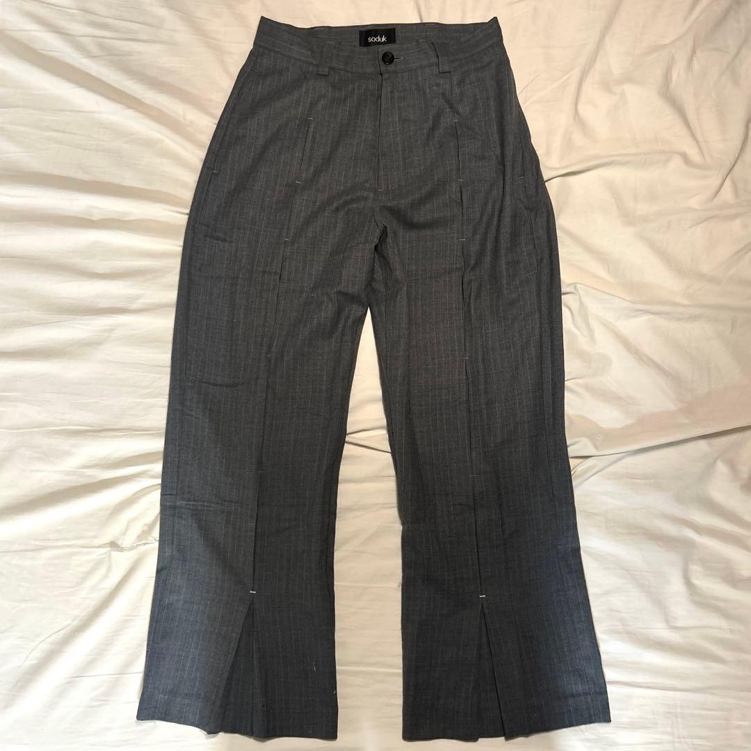 2020f/w soduk タックストライプスラックス タックストライプスラックス | ファッション通販サイト NUGU