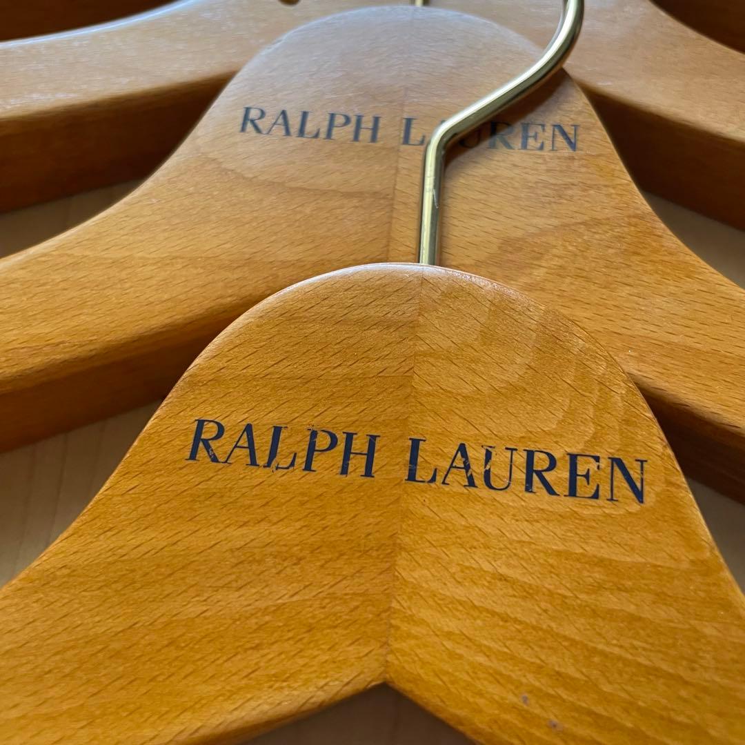 非売品】ラルフローレン 木製ハンガー 4本セット レディース Jr