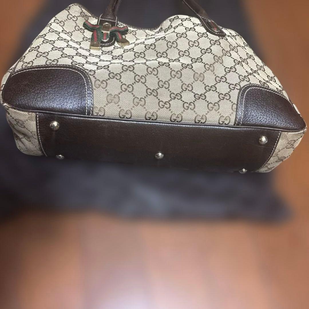 極美品】グッチ プリンシー トートバッグ シェリーライン GGキャンバス