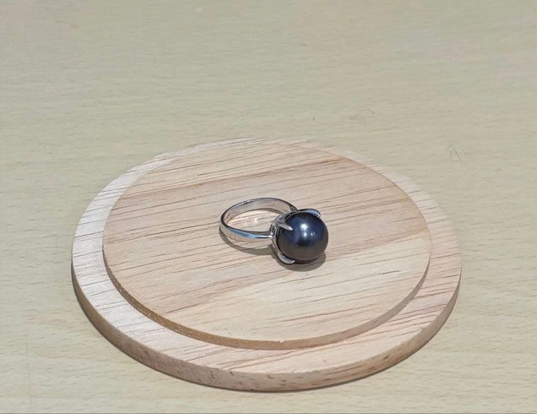 当選履歴有り・開運】タヒチ産黒蝶真珠リング・13号・pt900 - メルカリ