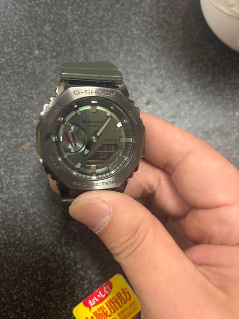 CASIO G-SHOCK GM-2100B-3AJFグリーン GM2100B-3A | Green & Silver Stainless Steel Watch | CASIO