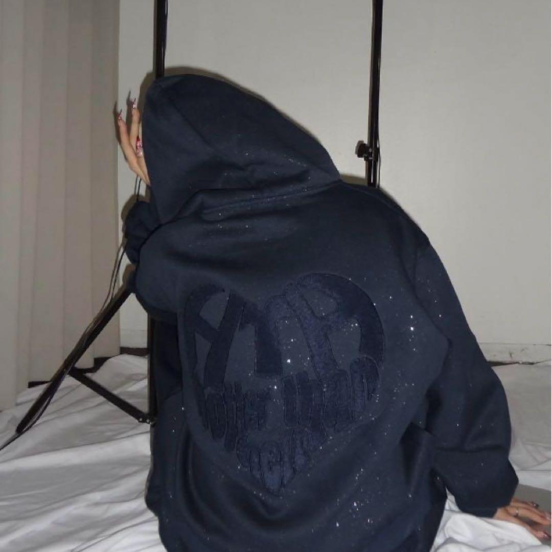 HTH ラメ グリッター スウェット 上下 セットアップ ネイビー - メルカリ