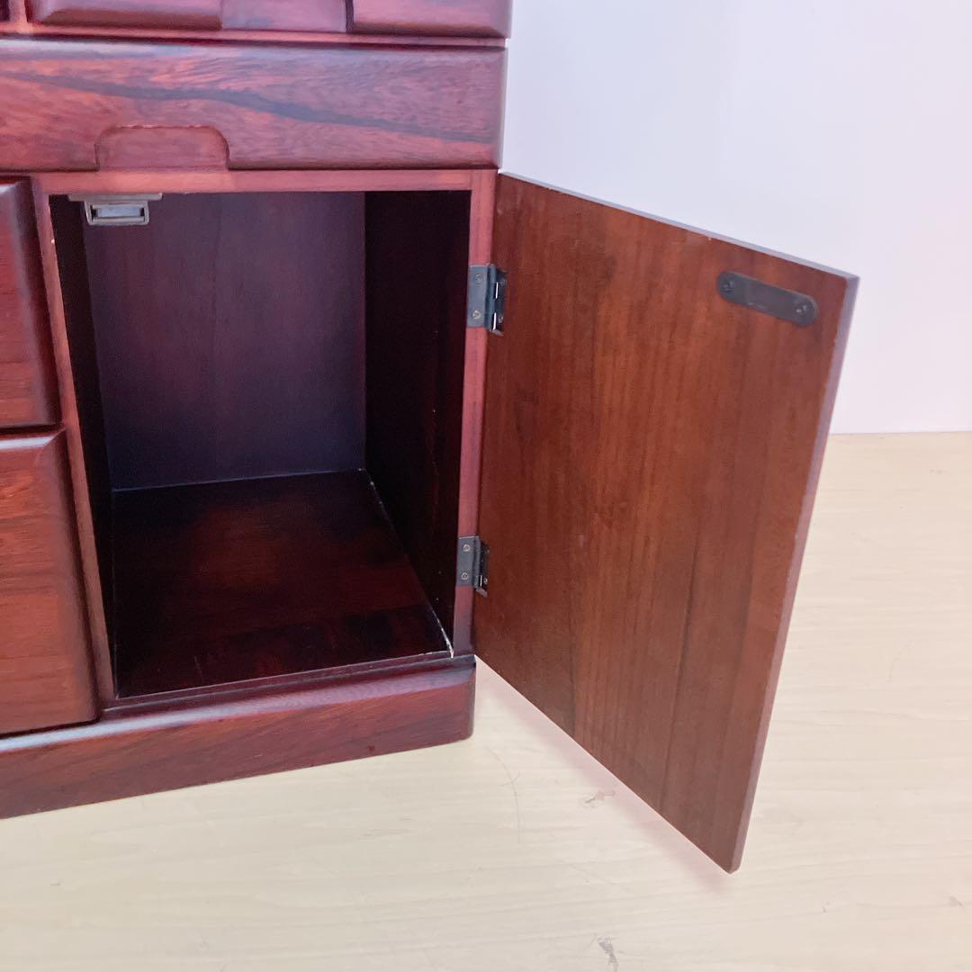 電話台 FAX台 キャビネット 12引き出し 2トビラ サイドチェスト