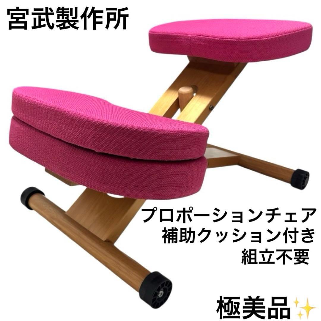 極美品 宮武製作所 バランスチェア プロポーションチェア ピンク 姿勢矯正 学習 宮武製作所 プロポーションチェア バランスチェア 姿勢矯正 骨盤矯正