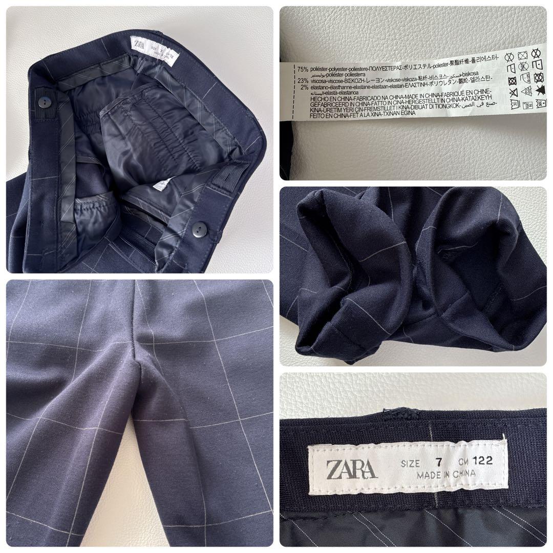 ZARA ネイビーチェック柄 セレモニースーツ 122cm 4点セット - メルカリ