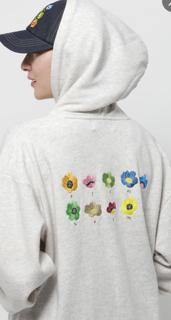 ボーイフレンド シーズン2 × ニコアンド【コラボ フーディー 】グレーL