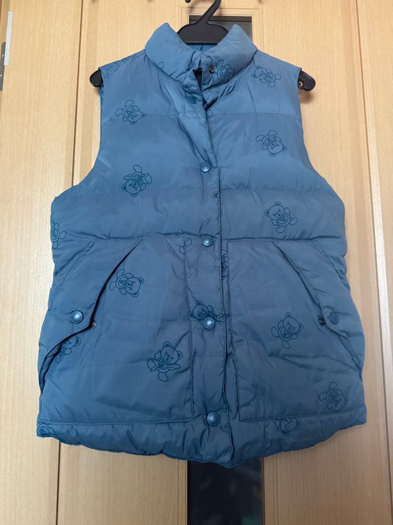 ヒステリックグラマーファックベアヒスベアリバーシブルダウンブルー