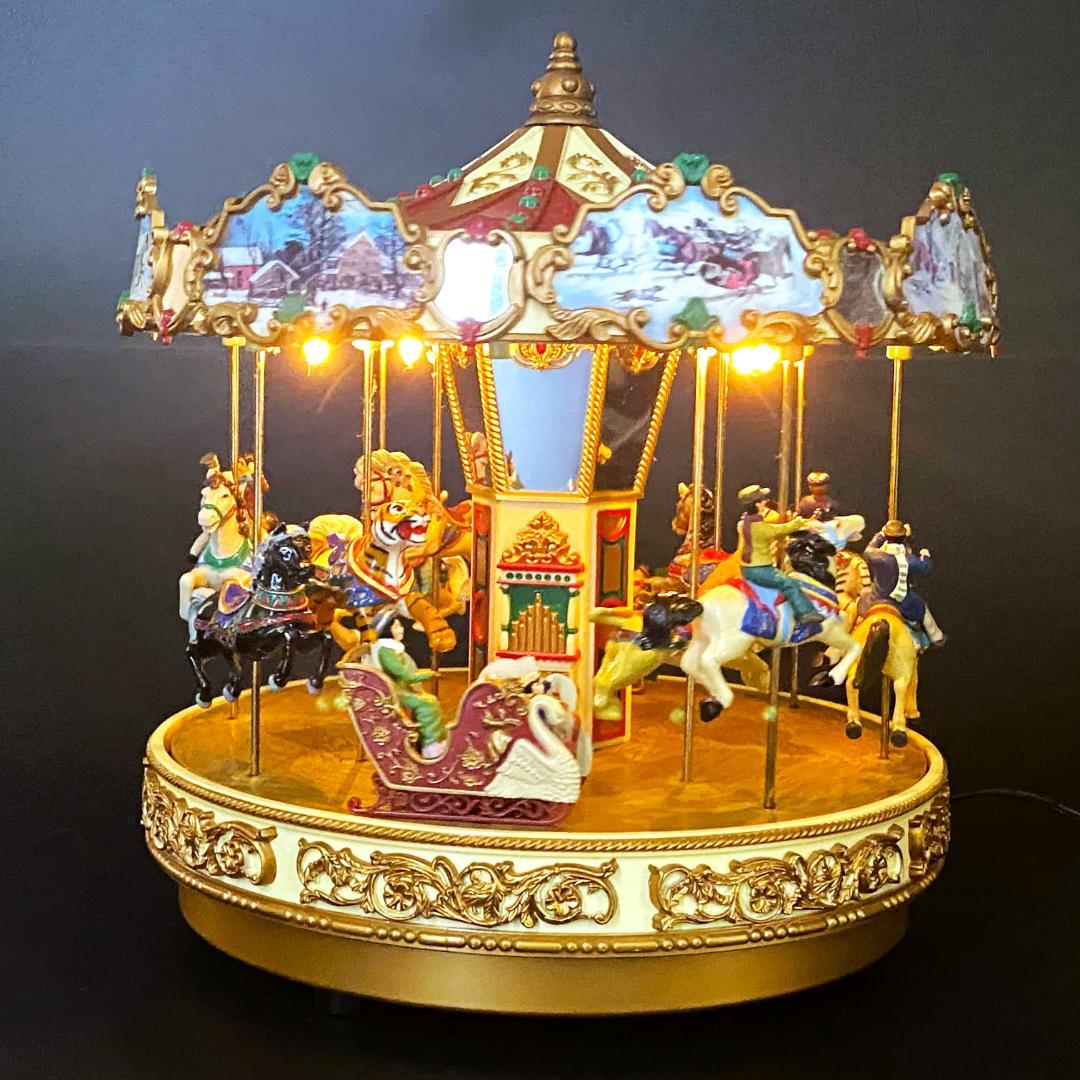美品】ミスタークリスマス☆メリーゴーランド☆オルゴール☆カルーセル