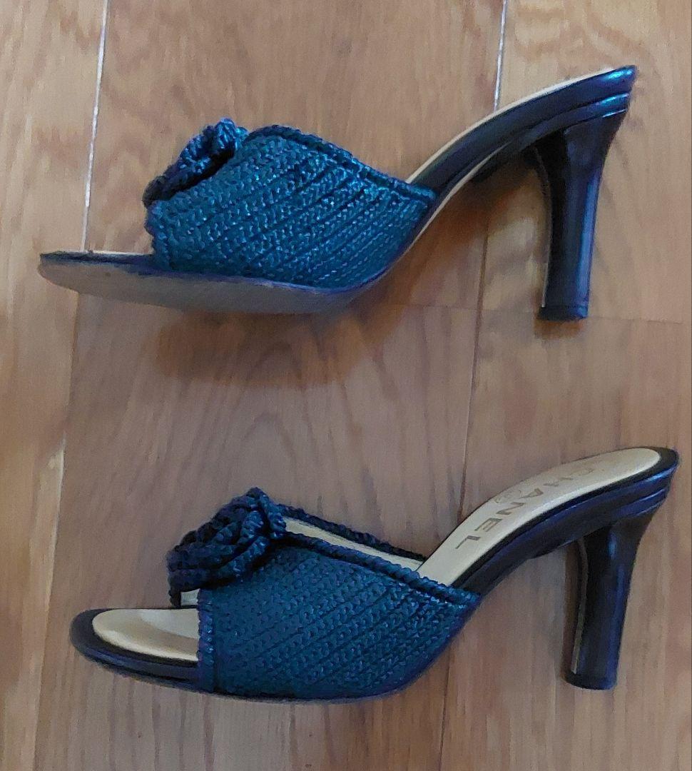 CHANEL シャネル　ブラック　ミュール　サンダル　サイズ35　22.5cm