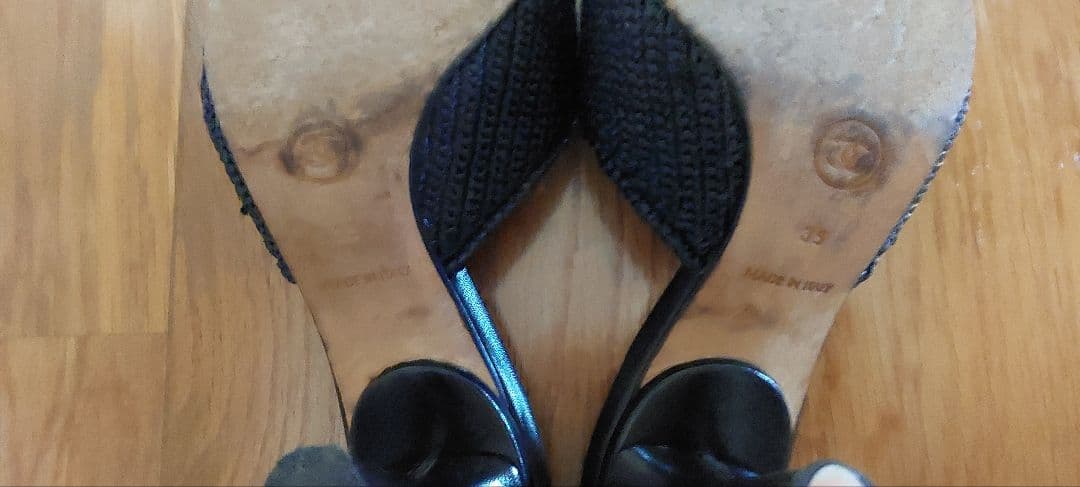 CHANEL シャネル　ブラック　ミュール　サンダル　サイズ35　22.5cm