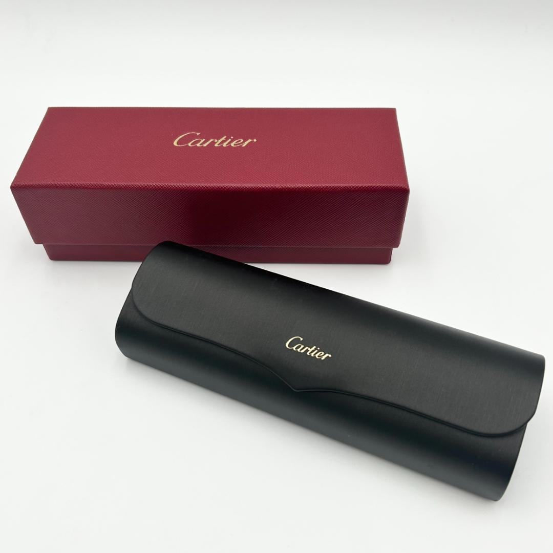 Cartier　カルティエ　メガネケース　サングラスケース　眼鏡入れ　黒　外箱 Cartier（カルティエ） メガネケース 眼鏡ケース マスト レザー