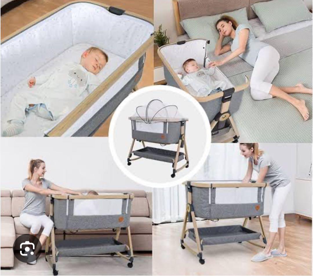 HZDMJベビーベッド添い寝折りたたみ ハイローベッドグレー　シーツ付き 楽天市場】HZDMJ ベビーベッド 折りたたみ 添い寝ベッド 揺りかご