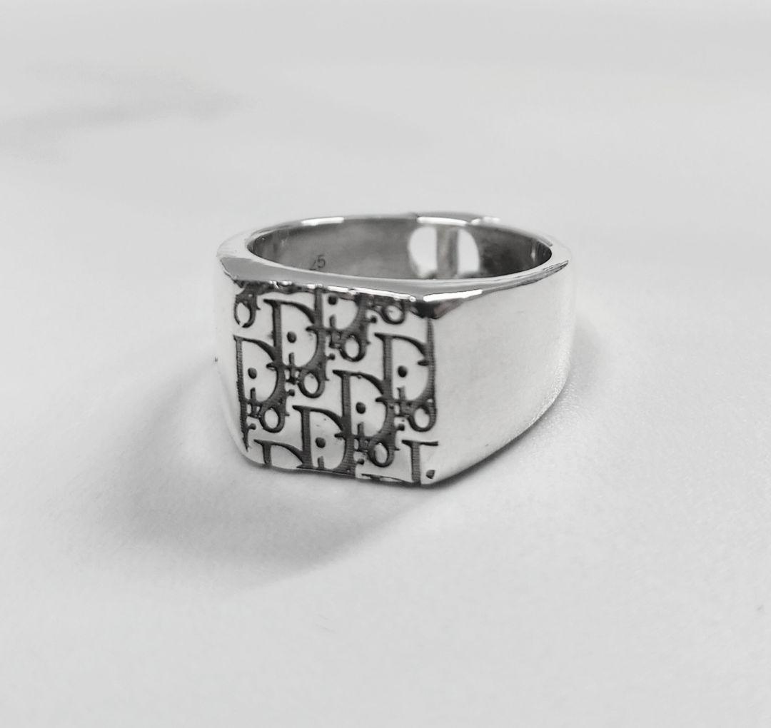 DIOR 17号 サイズ S オブリークシグネットリング DIOR 約17号 オブリーク シグネット リング シルバー925 ディオール