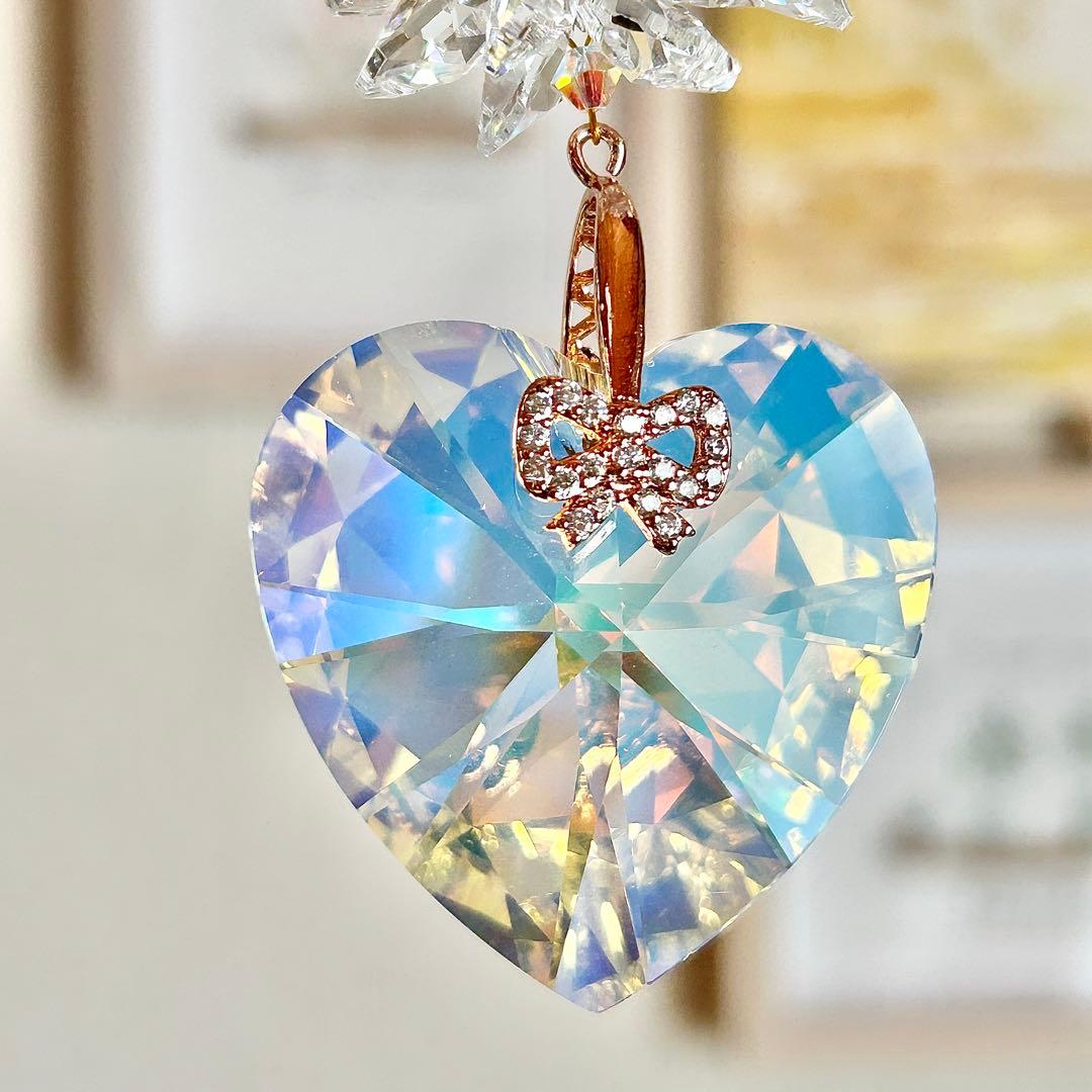 ハート型クリスタルサンキャッチャー - メルカリ