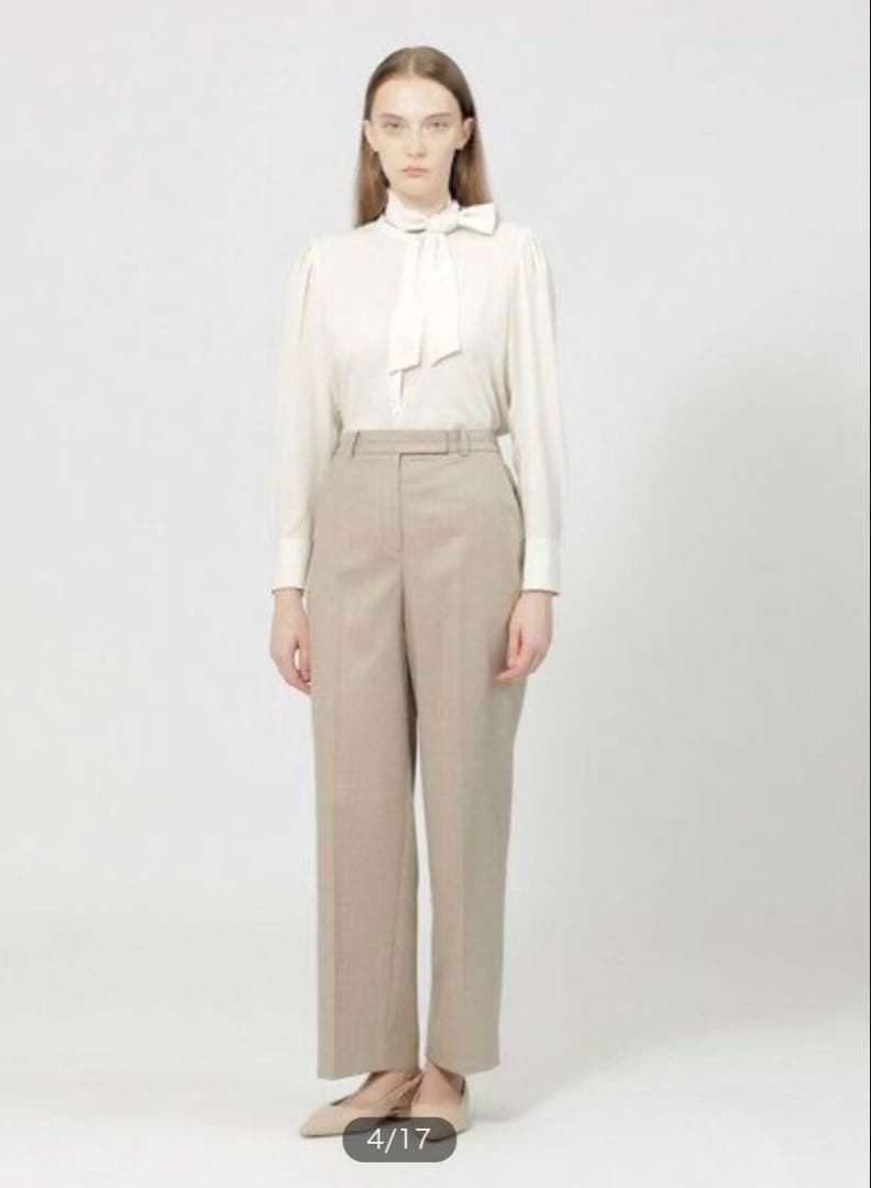 EPOCA エポカソフトジョーゼット ボウタイブラウス リボン とろみ