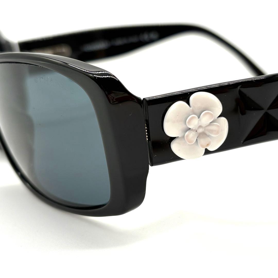 シャネル 5111 カメリア サングラス ブラック プラスチック 美品 正規