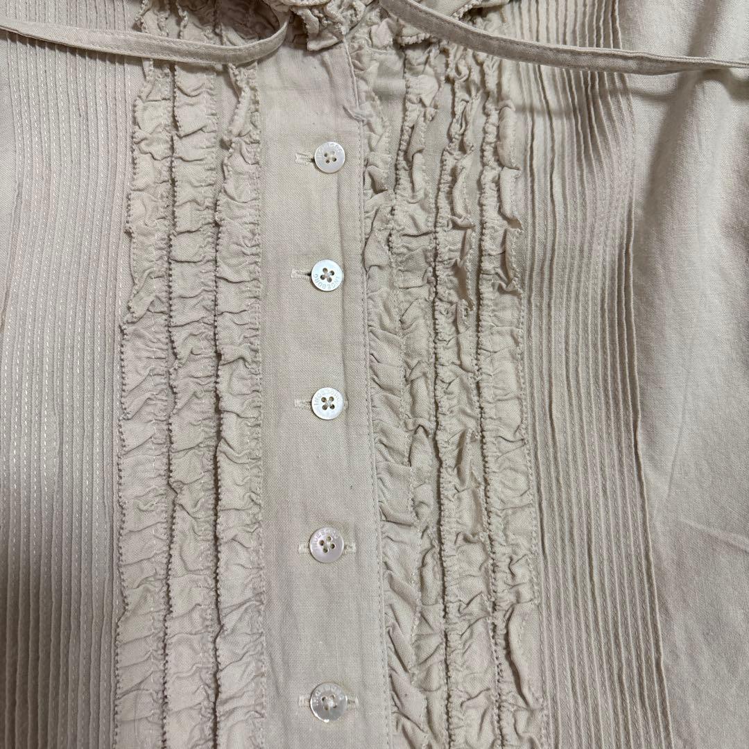 INGEBORG ピコフリル ピンタックフード付き長袖シャツ ピンクハウス