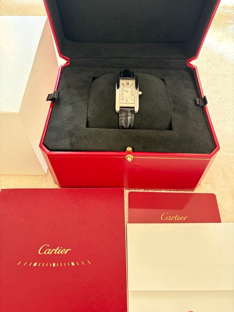 カルティエ　タンクアメリカンSM カルティエ タンク アメリカン SM W2607456 シルバー レディース 時計