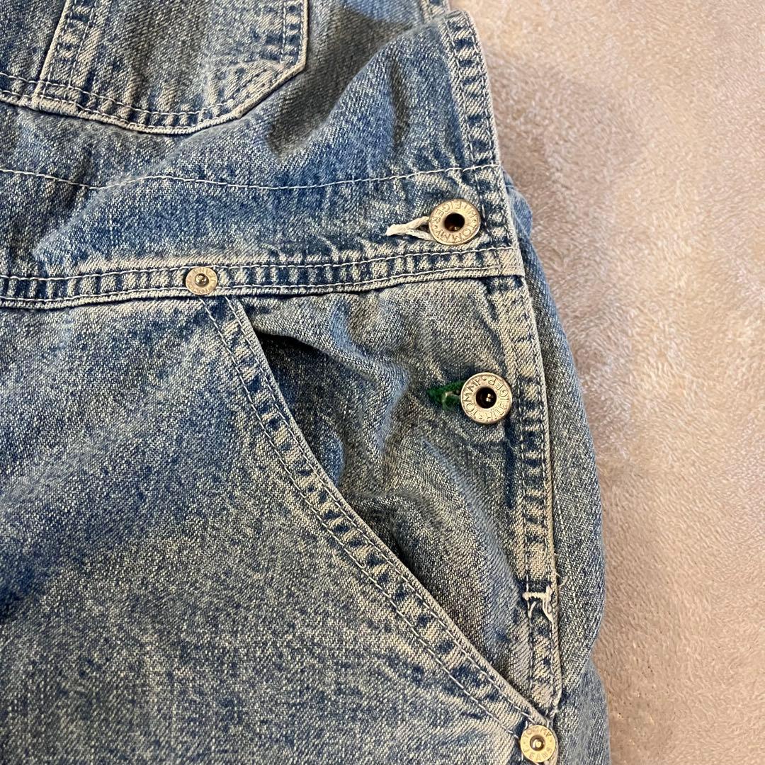 90sトミージーンズ カナダ製オーバーオール肩紐切り替えデザイン