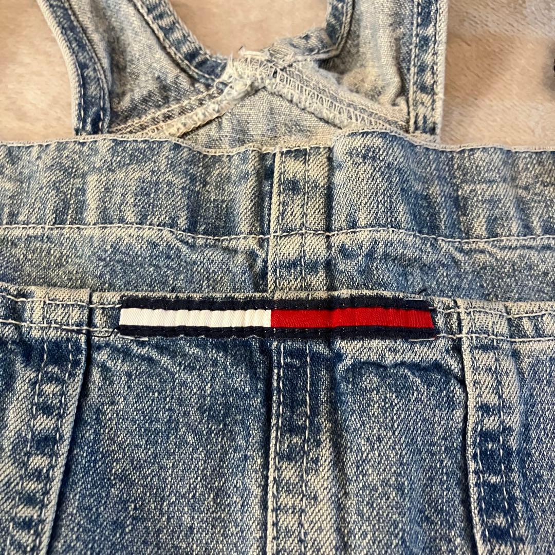 90sトミージーンズ カナダ製オーバーオール肩紐切り替えデザイン