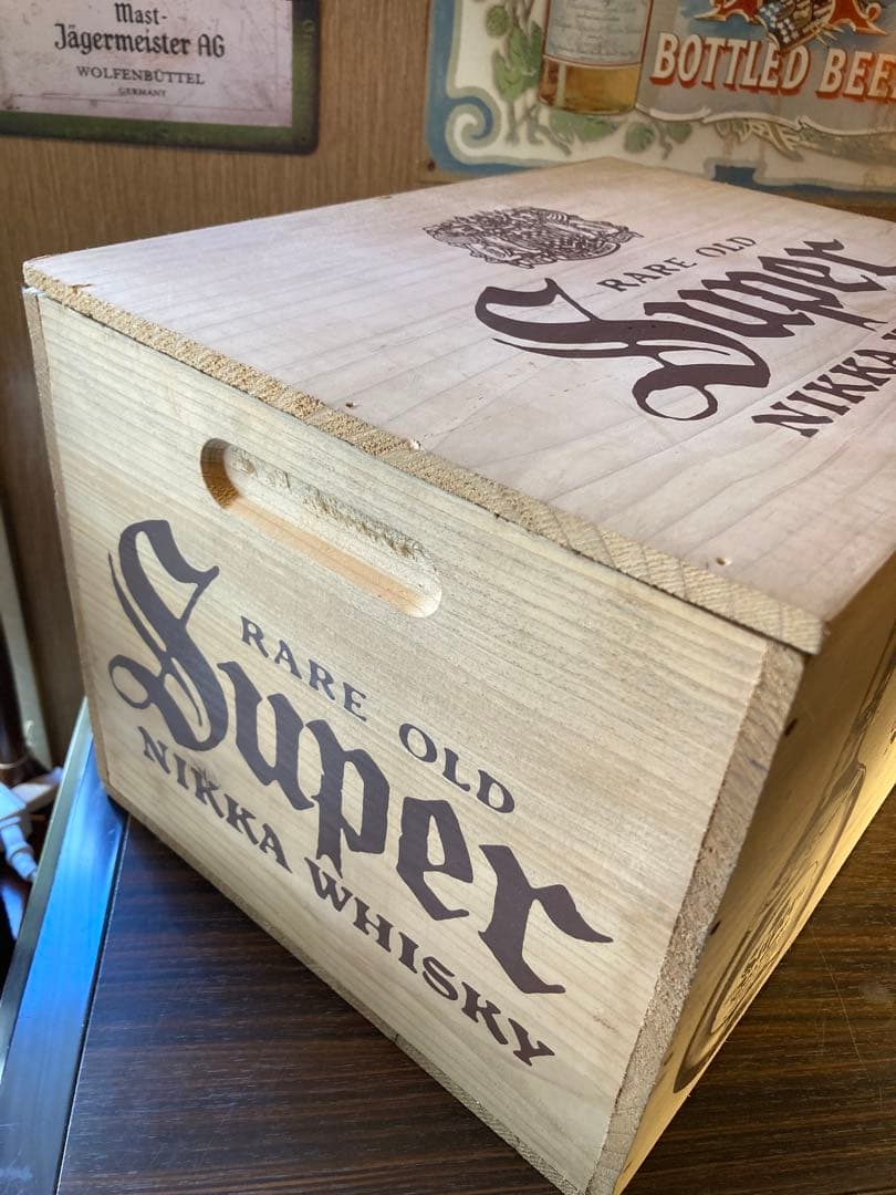 スーパーニッカ ウイスキー ヴィンテージ 木箱 酒 昭和 レトロ 収納