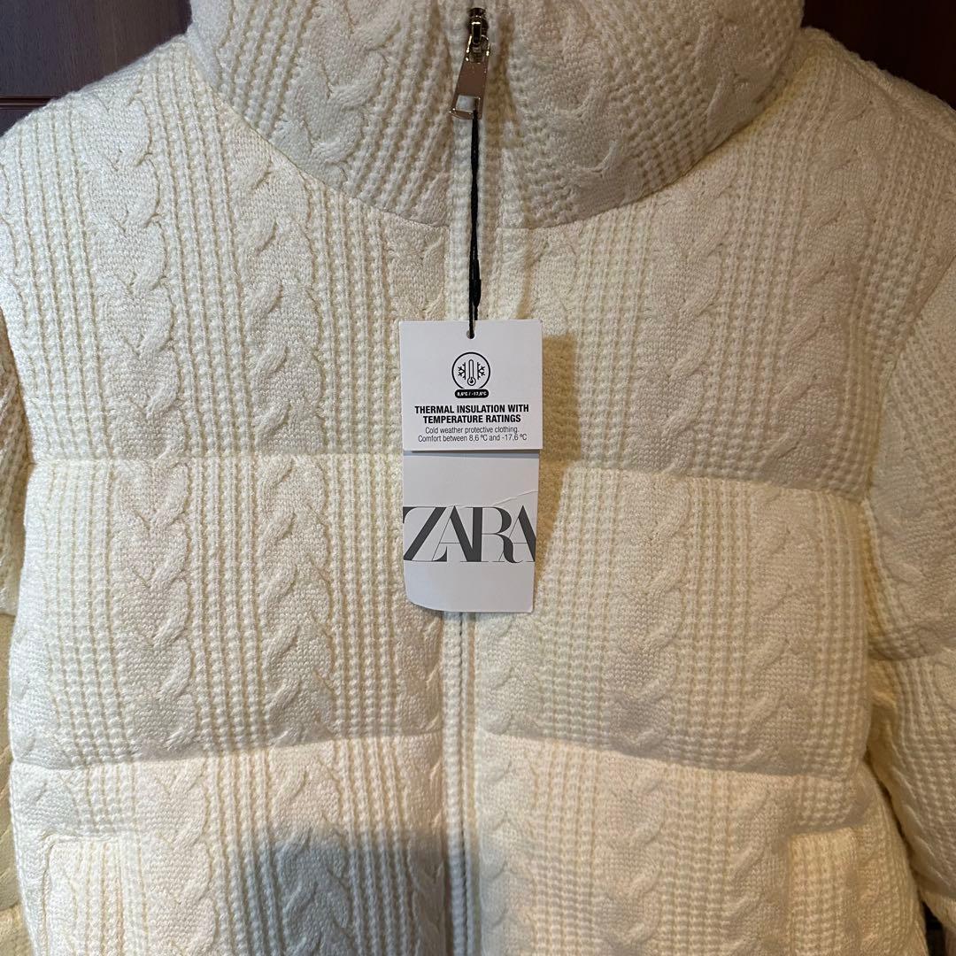 新品•未使用）ZARA ドット柄キルティングアノラックMサイズ - メルカリ