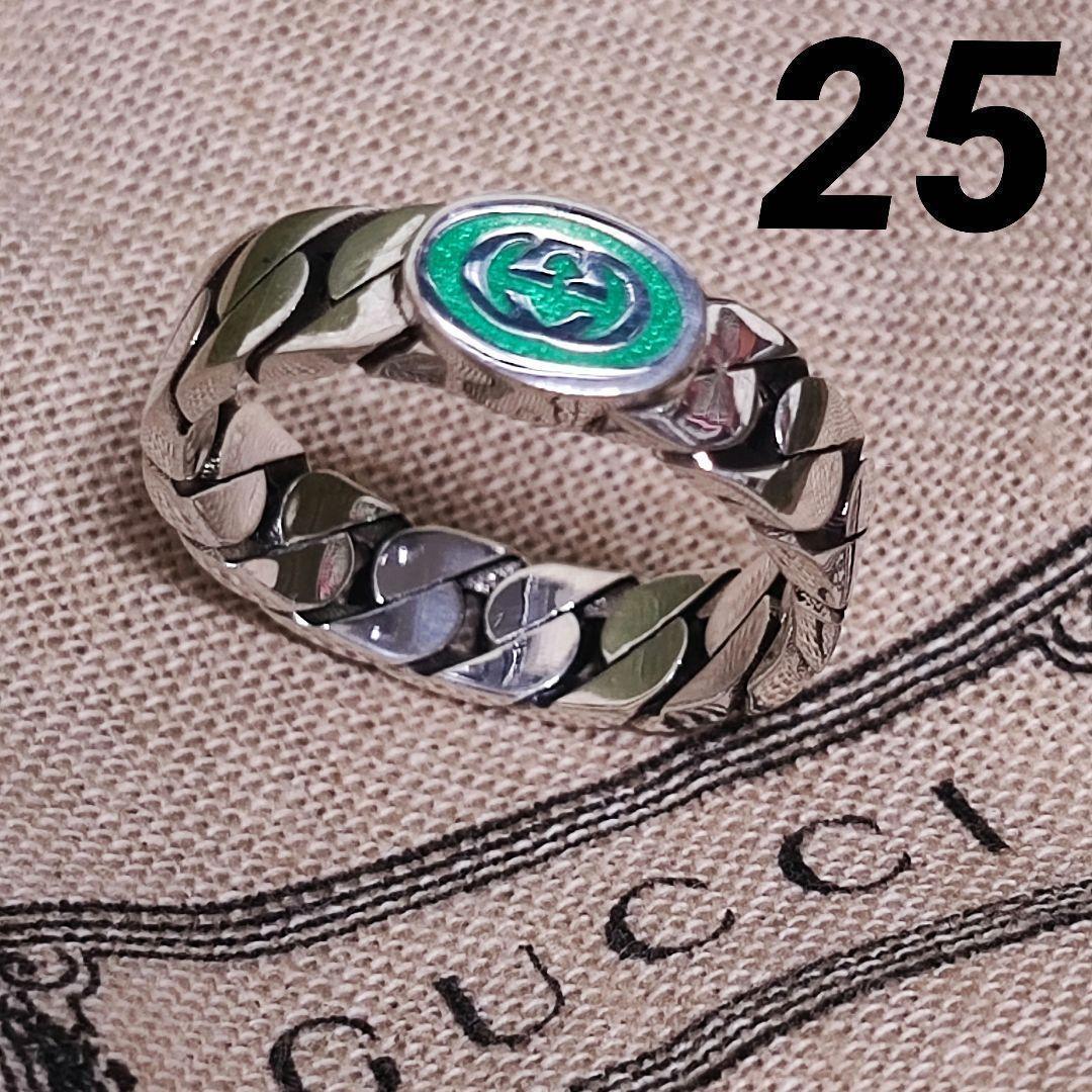 新品未使用 GUCCI インターロッキングG エナメルリング 25号 - メルカリ