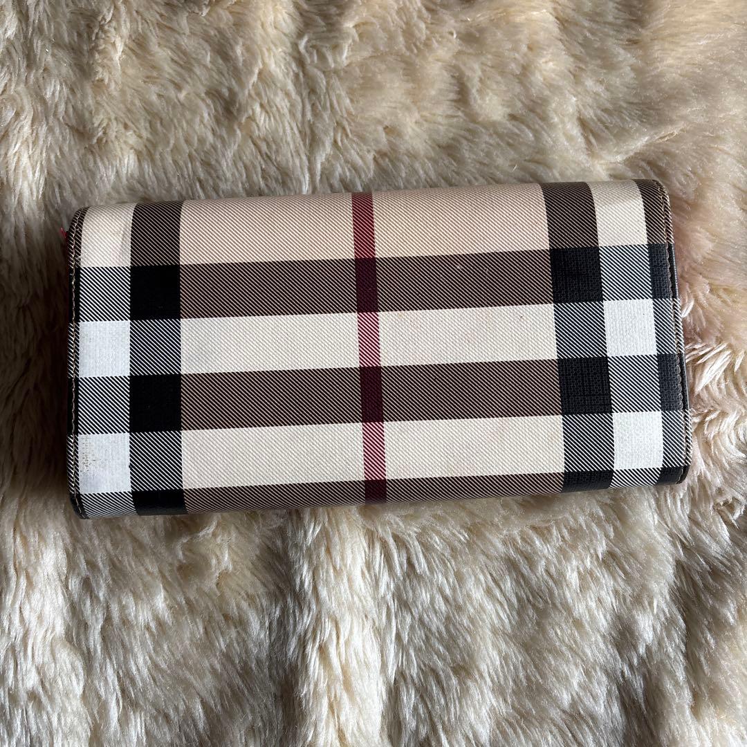 新品同様BURBERRY チェック柄 長財布 - メルカリ