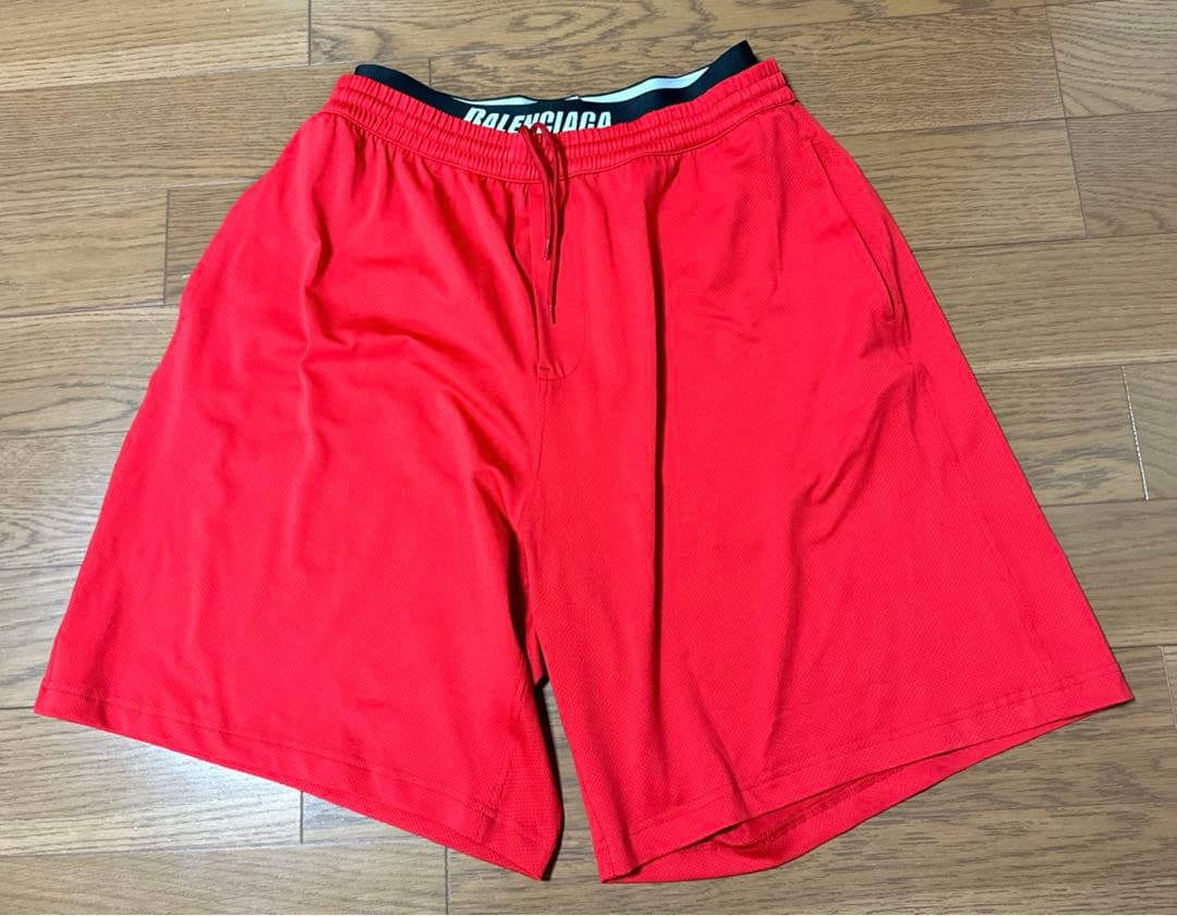 BALENCIAGA バレンシアガ　水着　赤　XS 関税・送料込】BALENCIAGA スイム ショーツ (BALENCIAGA/水着