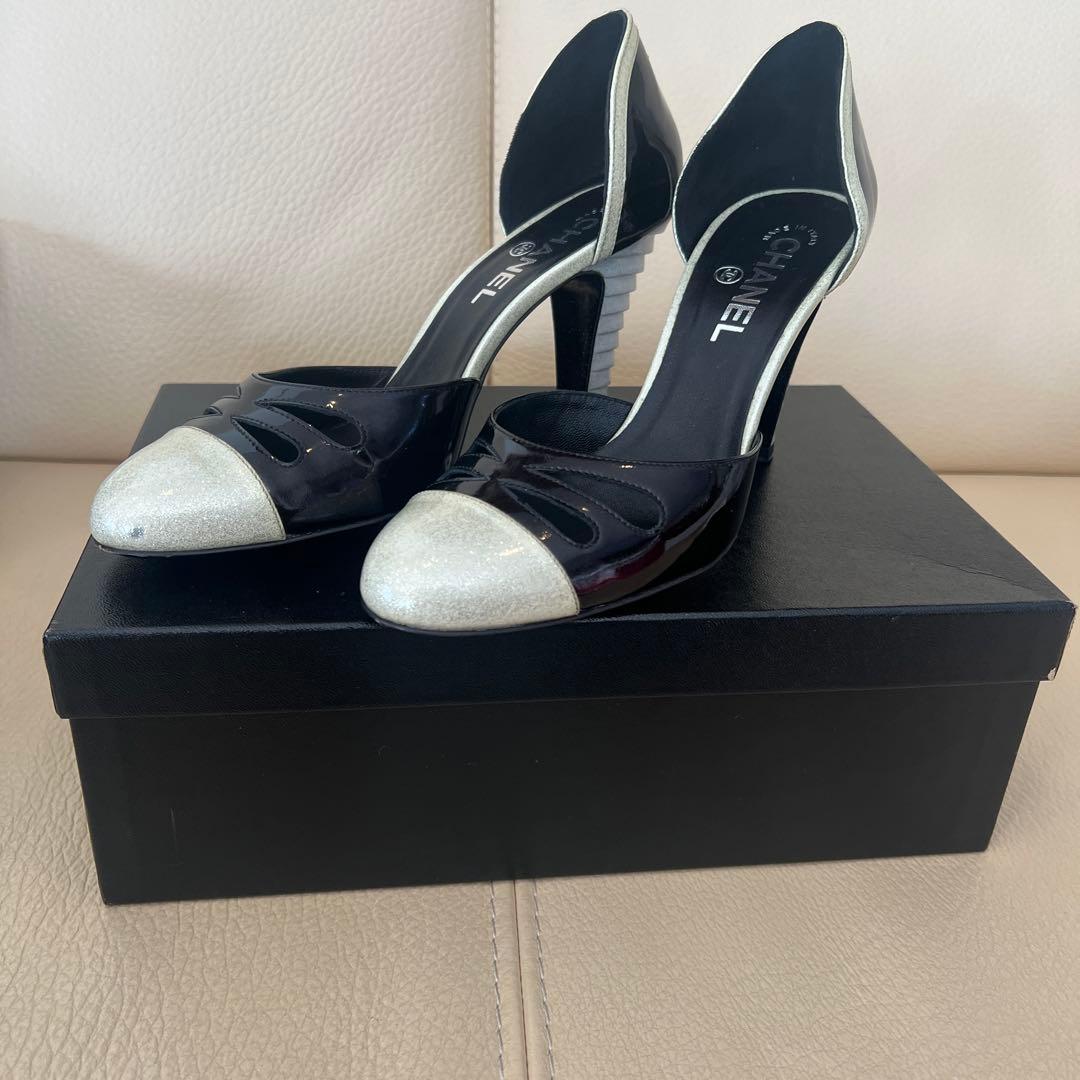 CHANEL ブラック シルバー ハイヒール 楽天市場】【未使用品】シャネル 【CHANEL】ココマーク マトラッセ