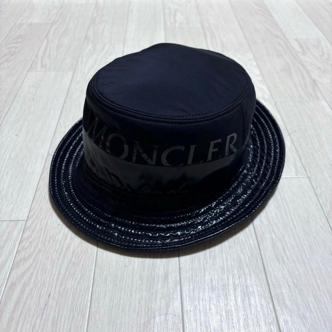 極美品　MONCLER バケットハット　帽子　ブラック　M 国内正規品 4K25 楽天市場】モンクレール 帽子 バケットハット ブラック レディース
