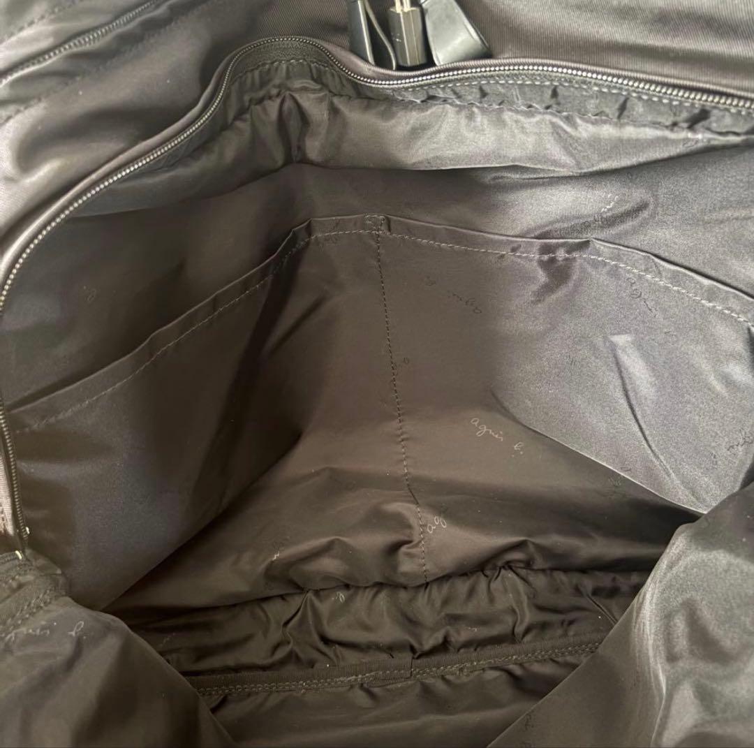 agnes.b VOYAGE 2wayボストンバッグ ナイロン 南京錠 黒