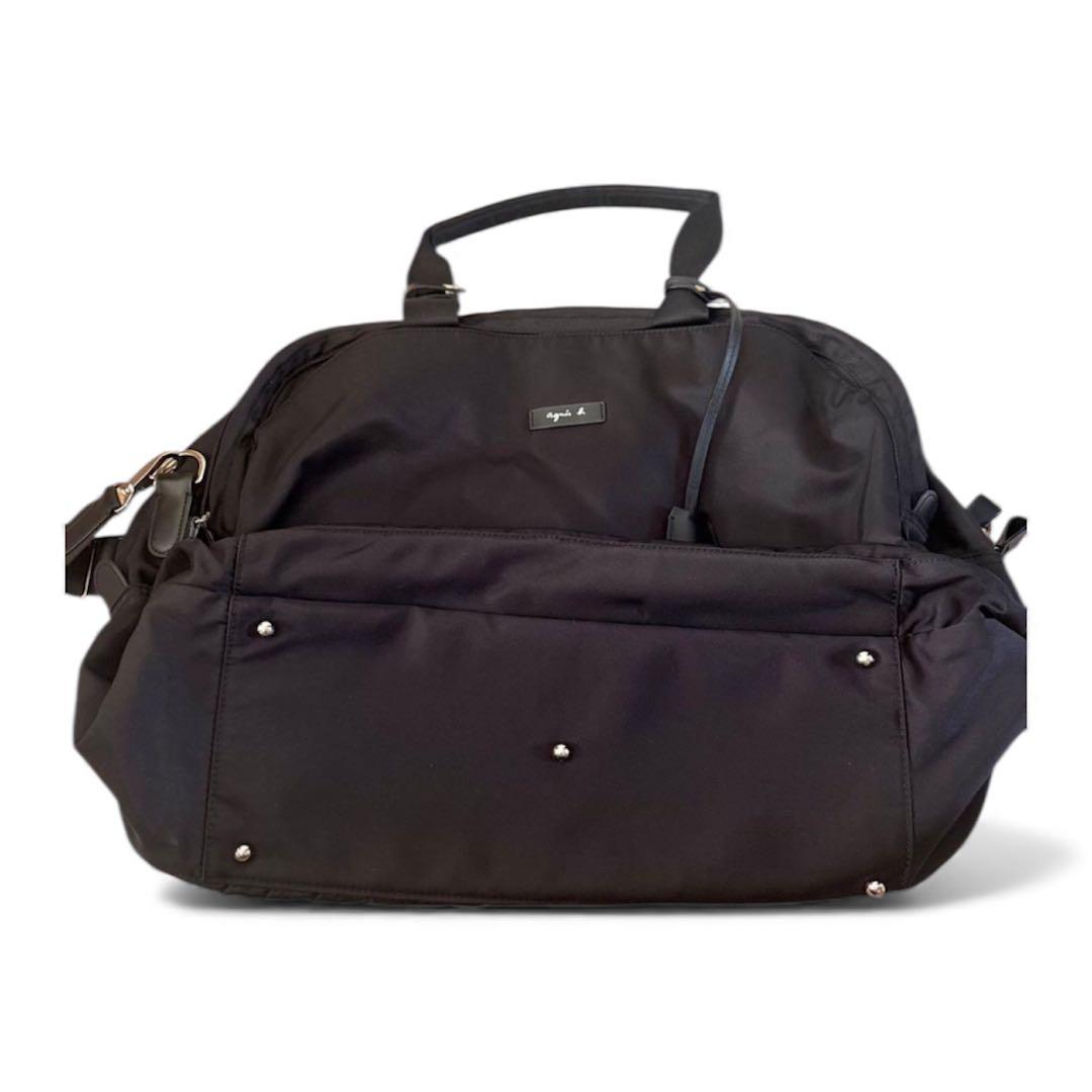 agnes.b VOYAGE 2wayボストンバッグ ナイロン 南京錠 黒