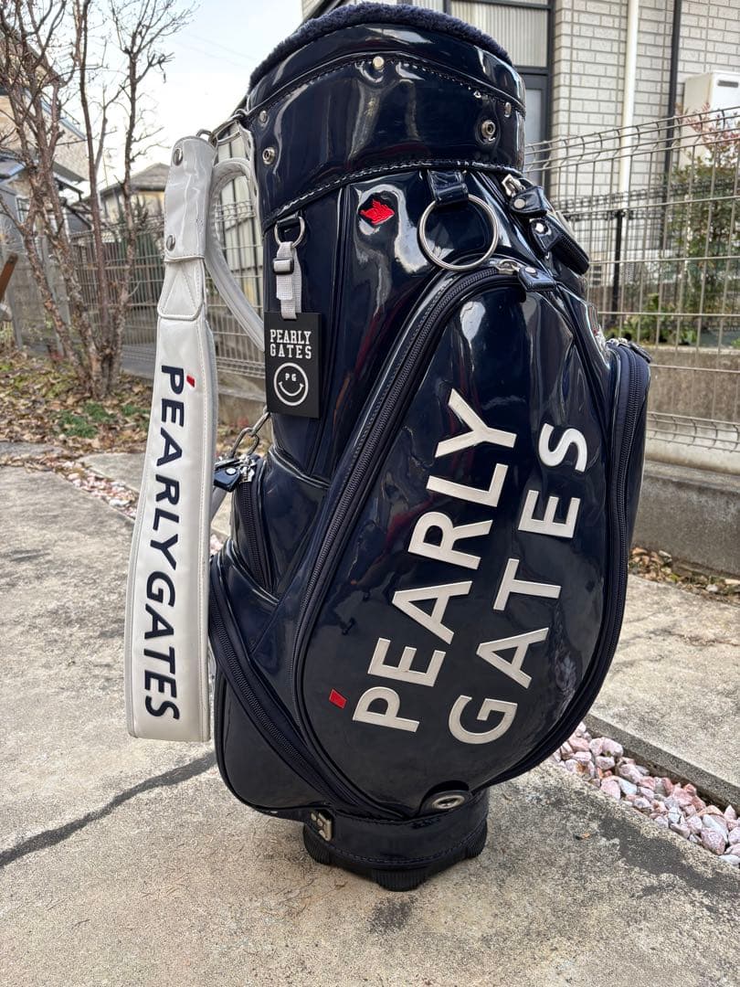 PEARLY GATES キャディバッグ ネイビー - メルカリ